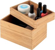 Organizator de baie în culoare naturală pentru cosmetice, din bambus Isalys – MSV