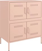 vidaXL Dulap, roz, 68x39x79 cm, oțel