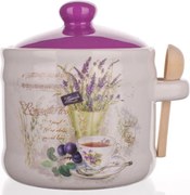 BANQUET Bol din ceramică cu linguriţă Lavender, BANQUET