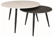 Set mese de cafea Kora B – marmura alba+neagra