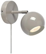 Aplică de perete grej cu alimentare la priză Pop – Markslöjd