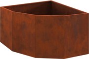 vidaXL Ghiveci de colț Ruginit 60 x 60 x 35 cm