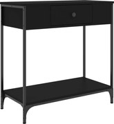 vidaXL Masă consolă, negru, 75x34,5x75 cm, lemn prelucrat