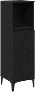 vidaXL Dulap de Baie Stejar Negru 30 x 30 x 100 cm Lemn compozit