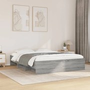 vidaXL Cadru de pat fără saltea Gri Sonoma 160x200cm lemn prelucrat