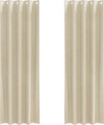 vidaXL Perdele opace 2 pcs Crem 140 x 245 cm Catifea