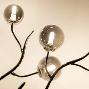 Brilagi - Lustră LED aplicată MISTEL 15xG9/3W/230V crom negru/fumuriu