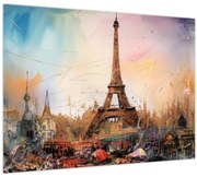 Tablou - Pictură a Turnului Eiffel (70x50 cm)