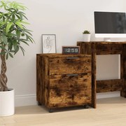 vidaXL Fișet mobil cu roți, stejar fumuriu, 45x38x54 cm lemn prelucrat