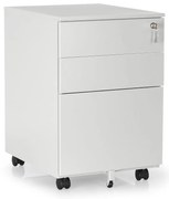 Comodă metalică 40 x 50 x 61 cm - 3 sertare, gri - ral 7035