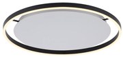 Plafoniera gri închis 60 cm inclusiv LED cu dimmer în 3 trepte - Zlatan