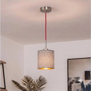 Brilagi - Lustră LED pe cablu NUBILA 1xE27/60W/230V Ø 14 cm roșu/gri