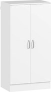 HOMCOM Dulap pentru Pantofi cu 6 Rafturi Ajustabile din Lemn 55x35x108 cm Alb | Aosom Romania