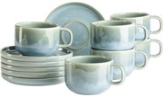 Mäser Set de cești de cafea cu farfurioare Cordelia Atacama Green, 6+6 buc.