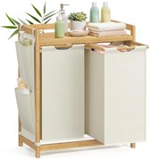 Coș de rufe cu două compartimente