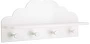 Cuier cu raft pentru copii Culoare alb, CLOUD