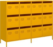 vidaXL Dulap, galben muștar, 135x39x103,5 cm, oțel laminat la rece