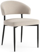 MAZZONI EXPORT IRIS Bej (material Basel 24) - SCAUN MODERN TAPIȚAT PENTRU SALON/SUFRAGERIE LOFT