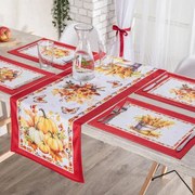 decoDoma Set de 4 suporturi și traversă de masă PUMPKINS