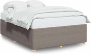 vidaXL Cadru de pat fără saltea, gri taupe, 140x190 cm, textil