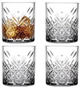 Set 4 Pahare Whisky si bauturi, 340ml, 8.5x9.5 cm,