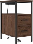 vidaXL Dulap de noapte Stejar închis 30 x 48 x 61 cm Lemn compozit