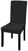 vidaXL Huse de scaun elastice drepte, 6 buc., negru