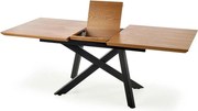 Masa extensibila Capital, stejar auriu/negru, 160/200x90x76 cm