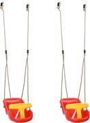 vidaXL Leagăn pentru bebeluși 2 pcs Roșu 36 x 43 x 42 cm Plastic