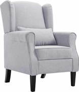 vidaXL Fotoliu, gri deschis, material textil