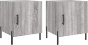 vidaXL Noptiere, 2 buc., gri sonoma, 40x40x50 cm, lemn compozit
