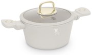 Oală cu capac 20 cm, 2.5L – Berlinger Haus Sahara Collection BH 8070, crem, cu strat antiaderent cu titan, pentru gătit zilnic