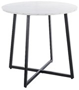 Masa Luna marmura alba/negru ø90/h76 cm