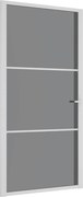 vidaXL Ușă de interior, 102,5x201,5 cm, alb, sticlă ESG și aluminiu