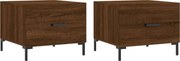vidaXL Măsuțe de cafea, 2 buc. stejar maro, 50x50x40 cm, lemn compozit
