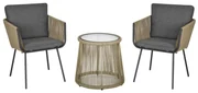 Outsunny Set Mobilier de Grădină cu 2 Șezlonguri Recliner pentru Exterior, cu Pernă Căptușită din PE, 196x65x22 cm, Gri | Aosom Romania