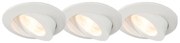 Set 3 spoturi incastrate albe cu LED IP44 - LED Relax