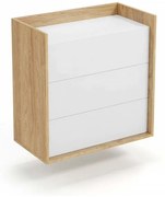 Comoda modulară Mobius S3 natur/alb - H83