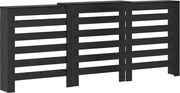 vidaXL Capac pentru radiator Stejar Negru 205 x 21,5 x 83,5 cm