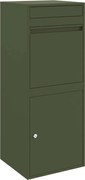 vidaXL Cutie pentru colet cu ușă Olivengrønn 41 x 38 x 103 cm Oțel