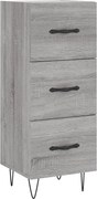 vidaXL Servantă, gri sonoma, 34,5x34x90 cm, lemn compozit