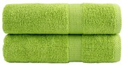 vidaXL Prosoape de mâini premium SOLUND 2 buc. verde 50x100cm 600 gsm