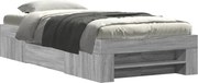 vidaXL Cadru de pat, gri sonoma, 75x190 cm, lemn prelucrat