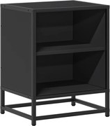 vidaXL Noptiera neagra 40x31x50 cm lemn prelucrat si metal