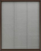 vidaXL Plasă insecte plisse pentru ferestre, maro, 80x100 cm, aluminiu