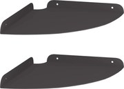 vidaXL Raft Suspendat pentru Colț cu raft 2 pcs Negru 24 x 24 x 2 cm