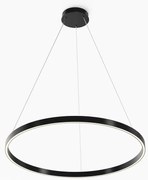Lustra inelara suspendata LED Rim 80cm negru
