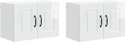 vidaXL Dulap de bucătărie Kalmar 2 pcs Alb lucios 60 x 31 x 40 cm