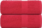 vidaXL Prosoape de oaspeți, FROGN, 2 buc., roșu, 30x50 cm, 360 g/m²