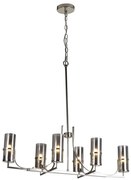 Candelabru modern design elegant Belle nickel/fumuriu
